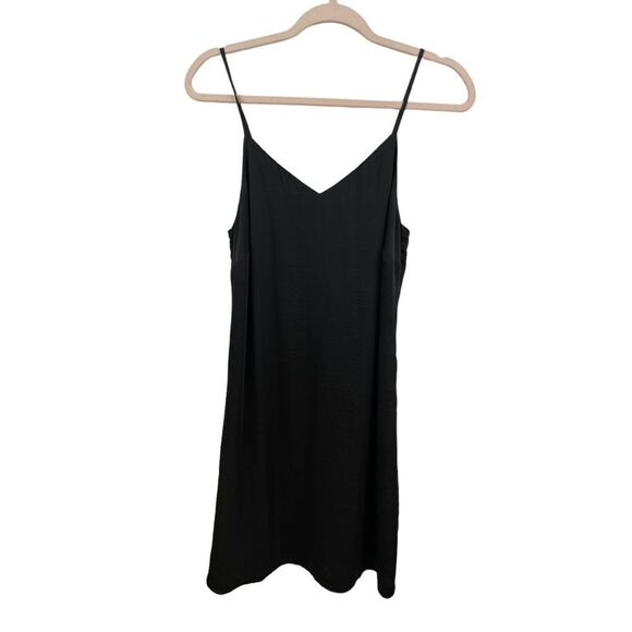 Anthro Fourteenth Place Black Slip Dress Size S - Picture 2 of 5